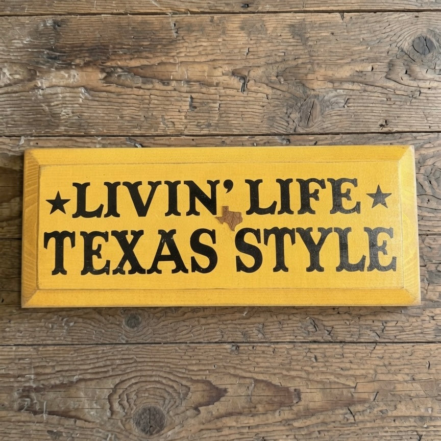 Texas Style Weatherproof Sign for Outdoor Charm and Lasting Pride - White Ranch Studio