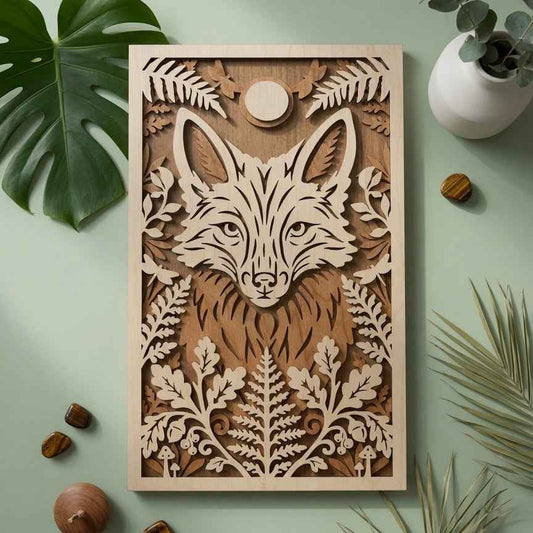 Fox Wall Art: Planes of the Wild Collection "The Watcher"