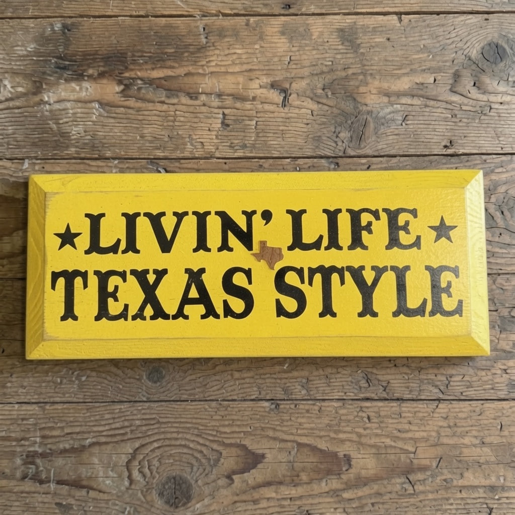 Texas Style Weatherproof Sign for Outdoor Charm and Lasting Pride - White Ranch Studio