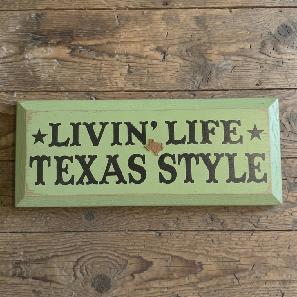 Texas Style Weatherproof Sign for Outdoor Charm and Lasting Pride - White Ranch Studio