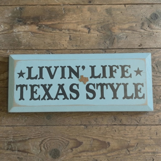 Texas Style Weatherproof Sign for Outdoor Charm and Lasting Pride - White Ranch Studio
